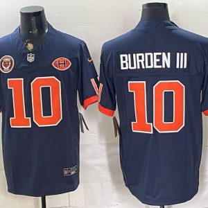 Bears #10 Luther Burden III Navy Blue Throwback Football Jersey Men’s Stitched NFL Elite Jersey KK039 – 2026–27