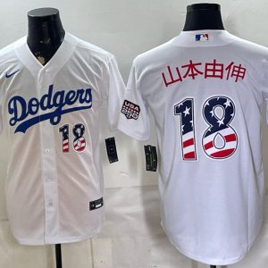 Dodgers #17 Shohei Ohtani White USA Flag Baseball Jersey New Cool Base Stitched MLB Jersey KK040 – 2026–27