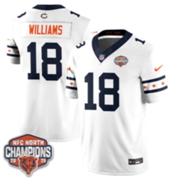 yp253275326-018 Bears #18 Caleb Williams White Throwback Patch Football Jersey Men’s Stitched NFL Elite Jersey KK018 – 2026–27