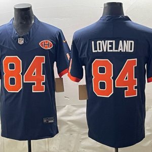Bears #84 Colston Loveland Navy Blue Throwback Football Jersey Men’s Stitched NFL Elite Jersey KK019 – 2026–27