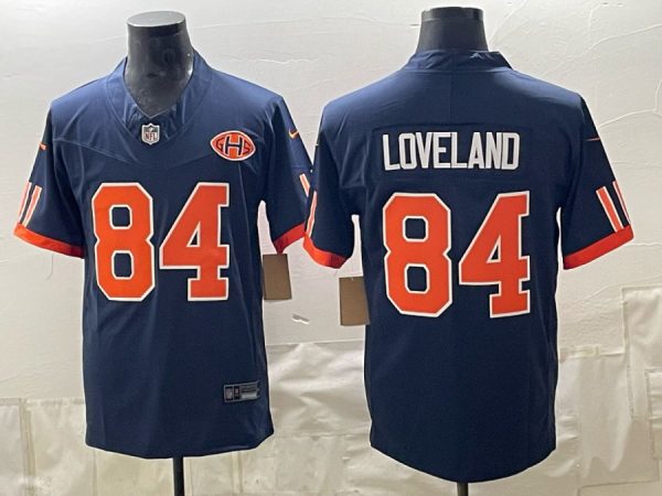 Bears #84 Colston Loveland Navy Blue Throwback Football Jersey Men’s Stitched NFL Elite Jersey KK019 – 2026–27