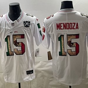Raiders #15 Fernando Mendoza White Mexico Heritage Football Jersey Men’s Stitched NFL Elite Jersey KK029 – 2026–27