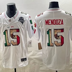 Raiders #15 Fernando Mendoza White Mexico Heritage Football Jersey Men’s Stitched NFL Elite Jersey KK030 – 2026–27
