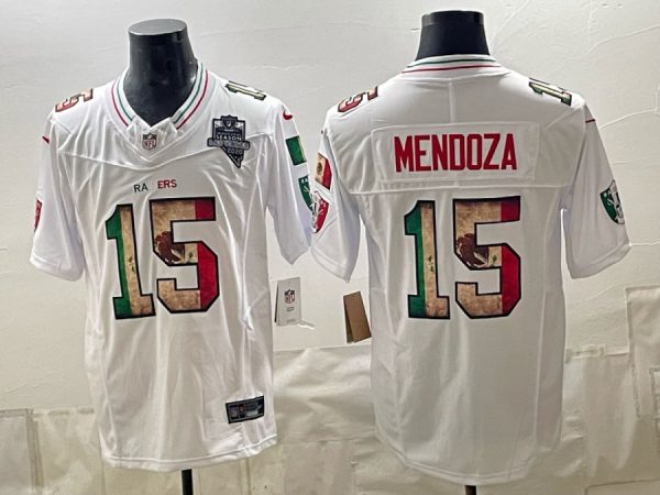yp253275326-030 Raiders #15 Fernando Mendoza White Mexico Heritage Football Jersey Men’s Stitched NFL Elite Jersey KK030 – 2026–27