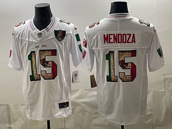 yp253275326-031 Raiders #15 Fernando Mendoza White Mexico Heritage Football Jersey Men’s Stitched NFL Elite Jersey KK031 – 2026–27