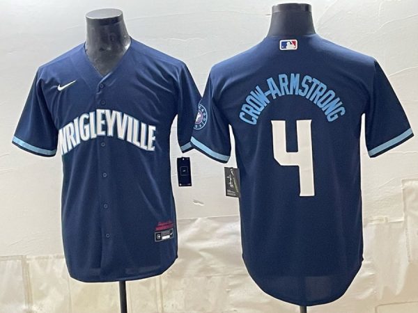 Cubs #4 Pete Crow-Armstrong Royal Blue Wrigleyville Baseball Jersey New Cool Base Stitched MLB Jersey KK042 – 2026–27