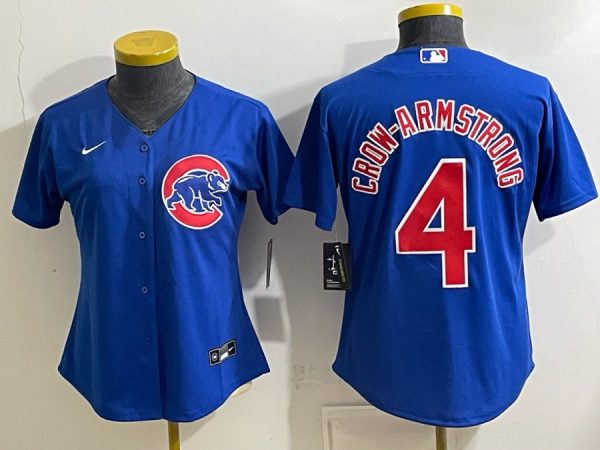 Cubs #4 Pete Crow-Armstrong Royal Blue Alternate Baseball Jersey New Cool Base Stitched MLB Jersey KK065 – 2026–27