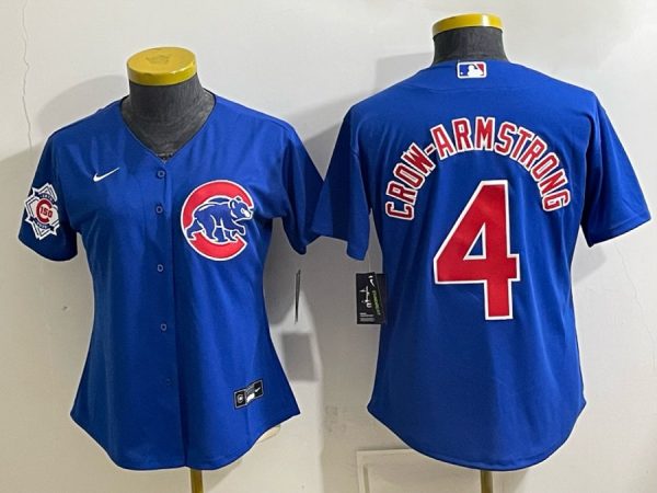 yp253275326-066 Cubs #4 Pete Crow-Armstrong Royal Blue Alternate Baseball Jersey New Cool Base Stitched MLB Jersey KK066 – 2026–27