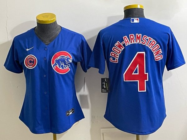 Cubs #4 Pete Crow-Armstrong Royal Blue Alternate Baseball Jersey New Cool Base Stitched MLB Jersey KK067 – 2026–27