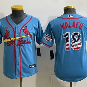 Cardinals #18 Jordan Walker Powder Blue Throwback Baseball Jersey New Cool Base Stitched MLB Jersey KK068 – 2026–27