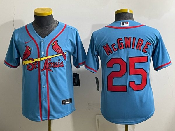 Cardinals #25 Mark McGwire Powder Blue Throwback Baseball Jersey New Cool Base Stitched MLB Jersey KK074 – 2026–27