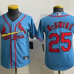 Cardinals #25 Mark McGwire Powder Blue Throwback Baseball Jersey New Cool Base Stitched MLB Jersey KK075 – 2026–27